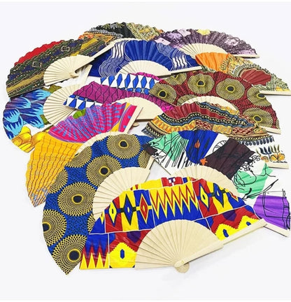 Handmade Fan with African Print